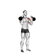 press alternado con kettlebell