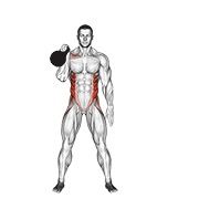 press inclinado con kettlebell