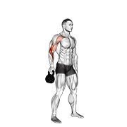 kettlebell clean desde la posición de cuelgue con fondo hacia arriba