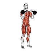 doble envión con kettlebell