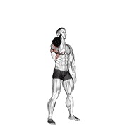 press militar con kettlebell a un brazo hacia el lado