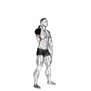 press militar con kettlebell de un brazo