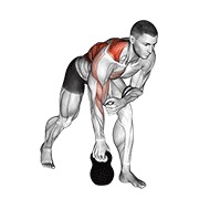 remo con kettlebell a una mano