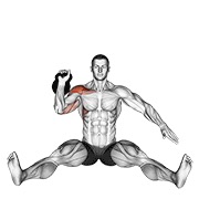 press de kettlebell sentado