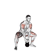 tracción alta sumo con kettlebell