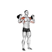 press militar con kettlebell dos brazos