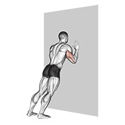 flexión de pecho (pared)