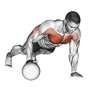flexión con balón medicinal