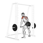 remo en smith machine para deltoides posteriores