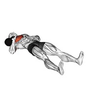 press de piso con kettlebell a una mano