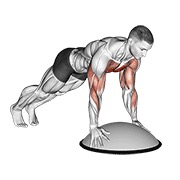 flexión en balón bosu