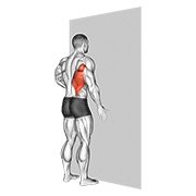 flexión de brazo contra pared