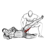 estiramiento de aductor lateral asistido
