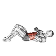flexión abdominal con brazos cruzados